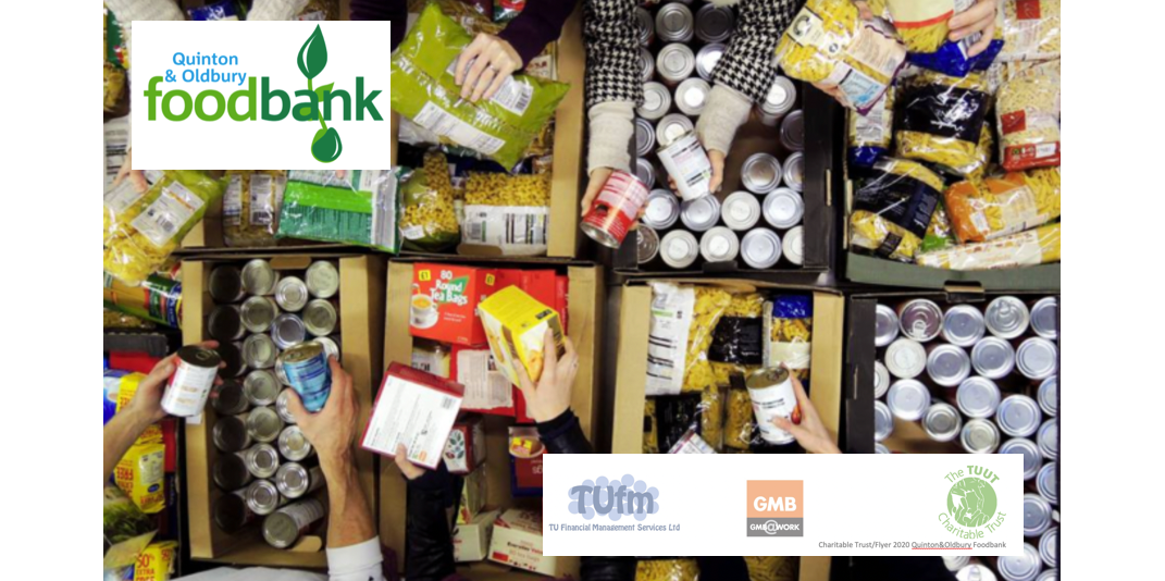 Cheque Donations are always welcome to help fill gaps in supplies at Quinton & Oldbury Foodbank!